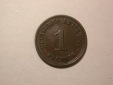 D04  KR  1 Pfennig 1907 F in f.ss  Orginalbilder