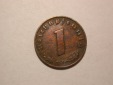 D04  3.Reich  1 Pfennig 1937 J in ss Orginalbilder