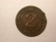 D04  Weimar  2 Reichspfennig 1925 F Randfehler Belegstück  Or...