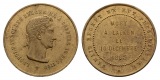 Linnartz BELGIEN,Leopold I.,  vergoldete Bronzemed. 1865, 27 m...