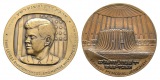 Jerusalem, Kennedy Memorial; Medaille 1966; Bronze, 90,66 g, ...