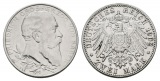 Linnartz KAISERREICH Baden Friedrich I. 2 Mark 1902 ss