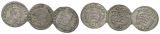 Altdeutschland, 3 Kleinmünzen 1758/1784/1758