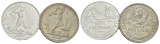 Russland, 50 Kopeken 1924/1926 (2 Münzen)