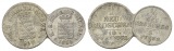 Altdeutschland, 2 Kleinmünzen 1852/1855