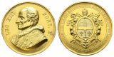 Papst Leo XIII Pont. M.; vergoldete Bronzemedaille o.J.; 98,47...