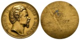 Linnartz Bayern Ludwig II. einseitige Messingmedaille o.J. (Ri...