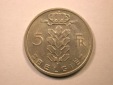D06  Belgien  5 Franc 1967 in ss-vz  Orginalbilder