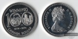 Kanada 1 Dollar 100th Anniversary of Winnipeg 1974 FM-Frankfur...