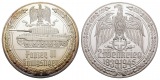 Linnartz 2. Weltkrieg Silbermedaille, PANZER - Königstiger, 3...