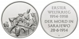 Linnartz 1. Weltkrieg Silbermedaille o.J. Attentat von Sarajev...