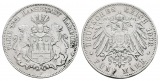 Linnartz KAISERREICH Hamburg 5 Mark 1903 J kl. Rdf. ss