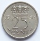 Niederlande 25 Cent 1956