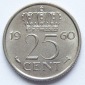 Niederlande 25 Cent 1960