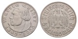 III. Reich 5 Reichsmark 1933 F, LUTHER vz-st