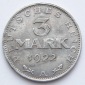 Deutsches Reich 3 Mark 1922 A Alu