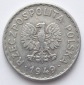 Polen 1 Zloty 1949 Alu