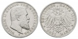 Linnartz KAISERREICH Württemberg Wilhelm II. 3 Mark 1912 ss