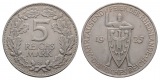 Linnartz Weimarer Republik 5 Mark 1925 G Rheinlande vz