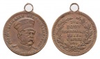 Linnartz Bismarck, Tragbare kleine Bronzemedaille 1895, 18 mm,...