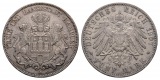 Linnartz KAISERREICH Hamburg 5 Mark 1907 J ss+