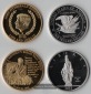 USA, Medaille Replika Lot Billion Dollarprobe und JFK