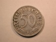 D07 3.Reich  50 Pfennig 1939 B in sehr schön Orginalbilder