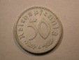 D07 3.Reich  50 Pfennig 1943 A in f.vz Orginalbilder