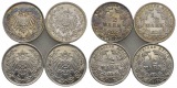 Kaiserreich, 1/2 Mark, J.16 (4 Kleinmünzen 1919/1914/1916/1913)