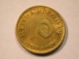 D10  3. Reich  10 Pfennig  1937 A in vz-st  Originalbilder