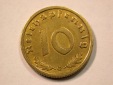 D10  3. Reich  10 Pfennig  1937 G in ss, geputzt  Originalbilder