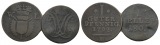 Altdeutschland, 2 Kleinmünzen (1792/1801)