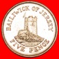 + GROSSBRITANNIEN (1990-1997): JERSEY ★ 5 PENCE 1993 TURM VZ...