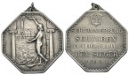 Silbermedaille 1913 - Schwimmerbund Schwaben; tragbar, 990 AG,...