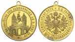 Brüx - Schützenmedaille 1873; tragbar, Messing; 12,58 g, Ø ...