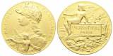 Frankreich - Paris; Medaille o.J., vergoldete Bronze; 56,77 g,...