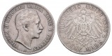 Linnartz KAISERREICH Preussen Wilhelm II. 5 Mark 1899, sehr sc...
