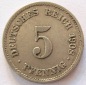 Deutsches Reich 5 Pfennig 1908 G