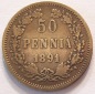 Finnland 50 Penniä 1891 Silber