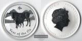Australien  1 Dollar  Lunar Serie-Ox 2009   FM-Frankfurt  Fein...