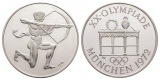 Linnartz Olympiade München, Silbermedaille 1972, 39,68/925er,...