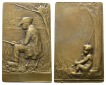 Anglerplakette o.J.; Bronze, 50,72 g, 58 x 35 mm