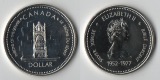 Kanada 1 Dollar  1977  Silber Jubiläum    FM-Frankfurt    Fei...