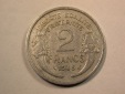 D12 Frankreich  2 Franc Morlon 1945 in ss   Originalbilder