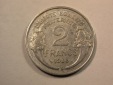 D12 Frankreich  2 Franc Morlon 1948 in ss+   Originalbilder