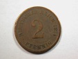 D12  KR  2 Pfennig 1874 E in f.schön  Originalbilder