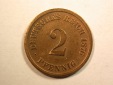 D12  KR  2 Pfennig 1876 J in s-ss, gereinigt   Originalbilder