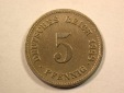 D12  KR  5 Pfennig 1888 G in ss/ss-vz, gereinigt  Originalbilder