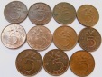 Niederlande 11 x 5 Cent 1950-1979