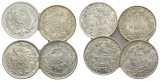 Kaiserreich, 1/2 Mark, J.16 (4 Kleinmünzen 1906/1915/1916/1916)